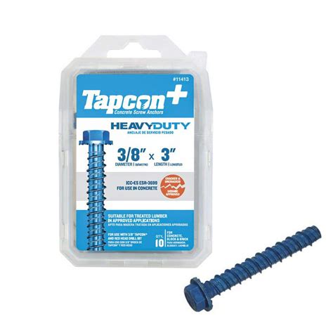 3 inch tapcon screws|tapcon 3 8 x 6.